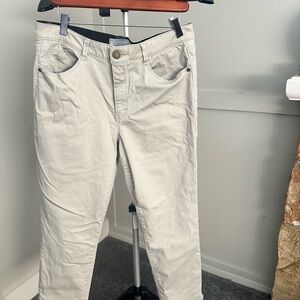 Wit & Wisdom Black and Cream High-Rise Straight Leg Pants